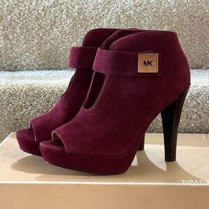 Michael Kors Burgundy Heeled Boots